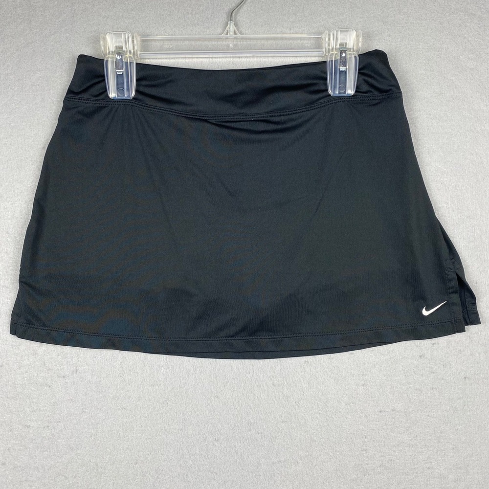 Nike Court Dri-FIT Tennis Skort Black Built-in Shorts Size Medium Womens Skirt
